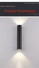 Load image into Gallery viewer, Waterproof outdoor LED wall lamp Modern IP67 Aluminum Wall Light Black White Garden porch Sconce Light 96V 220V Sconce Luminaire
