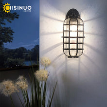 Load image into Gallery viewer, Waterproof Outdoor Wall Lighting E27 Bulb Retro Vintage Black Glass for Garden Porch Sconce Wall Lights 96 220V Sconce Luminaire
