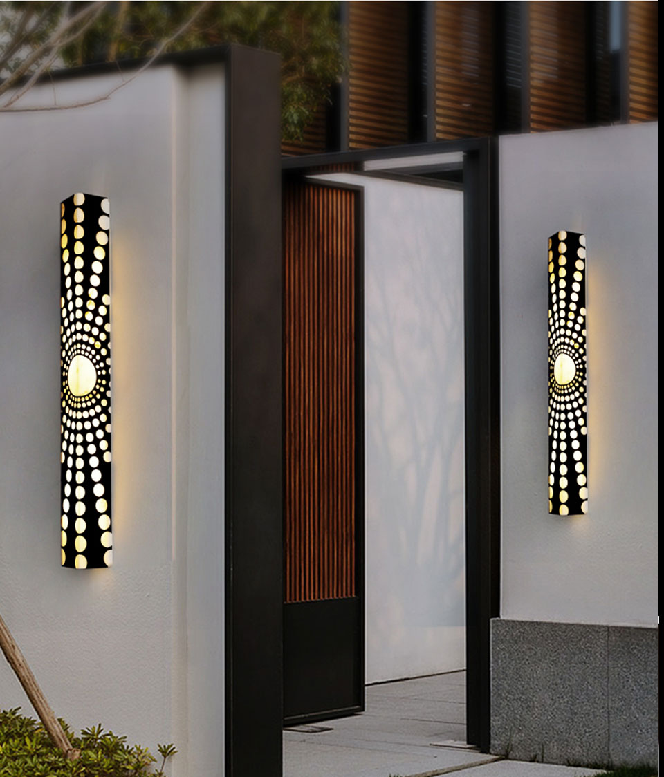Outdoor Light IP65 waterproof Imitation marble stainless steel Wall Lamp Garden porch Sconce Lighting 110V 220V Sconce Luminaire