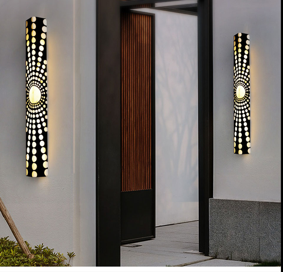 Outdoor Light IP65 waterproof Imitation marble stainless steel Wall Lamp Garden porch Sconce Lighting 110V 220V Sconce Luminaire