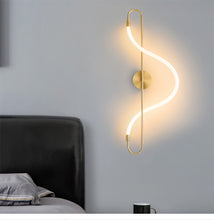 Load image into Gallery viewer, Nordic Creative Golden LED Wall Light Home Decoration Living room Bedside lamp 360 ° Adjustale Silicone Sconces Lighting Fixture
