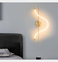 Load image into Gallery viewer, Nordic Creative Golden LED Wall Light Home Decoration Living room Bedside lamp 360 ° Adjustale Silicone Sconces Lighting Fixture

