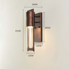 Load image into Gallery viewer, Waterproof Outdoor LED Wall Lighting Retro Vintage Bronze E27 Bulb for Garden Porch Sconce Street Light 96V220V Sconce Luminaire
