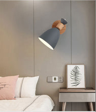 Load image into Gallery viewer, Nordic Wall Lamp Bedside Lamp Iron E27 Bulb Creative living room Aisle Stairs Children&#39;s room Desk Reading bedside Wall Lighting
