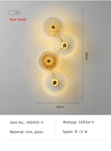 Load image into Gallery viewer, Postmodern Light Luxury Wall Lamp Decor for Living Room Background Wall Bedside Personalized Glass Aisle Wall Lighting 110-240v
