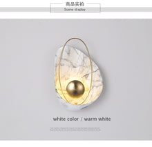 Load image into Gallery viewer, Postmodern Light Luxury Wall Lamp for Living Room Background Wall Bedside Personalized Marble Hotel decoration Lighting 110-240v
