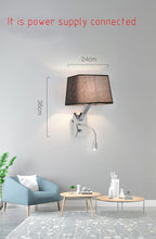Load image into Gallery viewer, Modern Reading Wall Lamps Bedside Wall Light With Switch Fabric Lampshade E27 Holder Adjustable Tube Home indoor Bedroom Fixture
