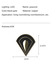 Load image into Gallery viewer, Morden Creative LED Wall Light Triangle Shape Indoor wall Lighting Bedroom Sconce Wall Lamp for Home Decoration 110V 220V Copper
