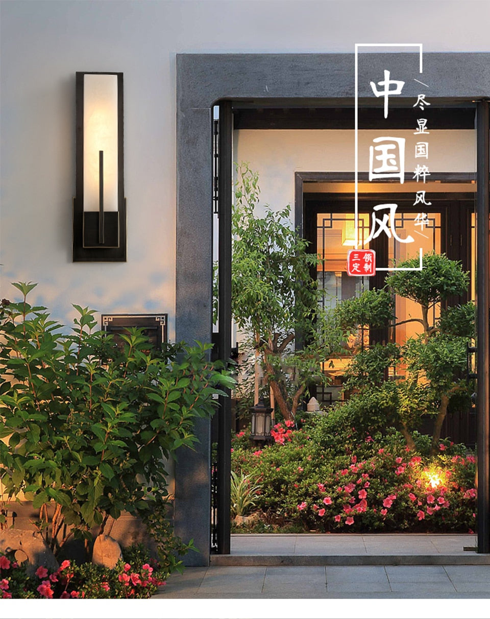New Modern Copper Outdoor Waterproof IP65 Wall Mounted Lamp LED Wall Lighting Garden porch Sconce Light 96/220V Sconce Luminaire