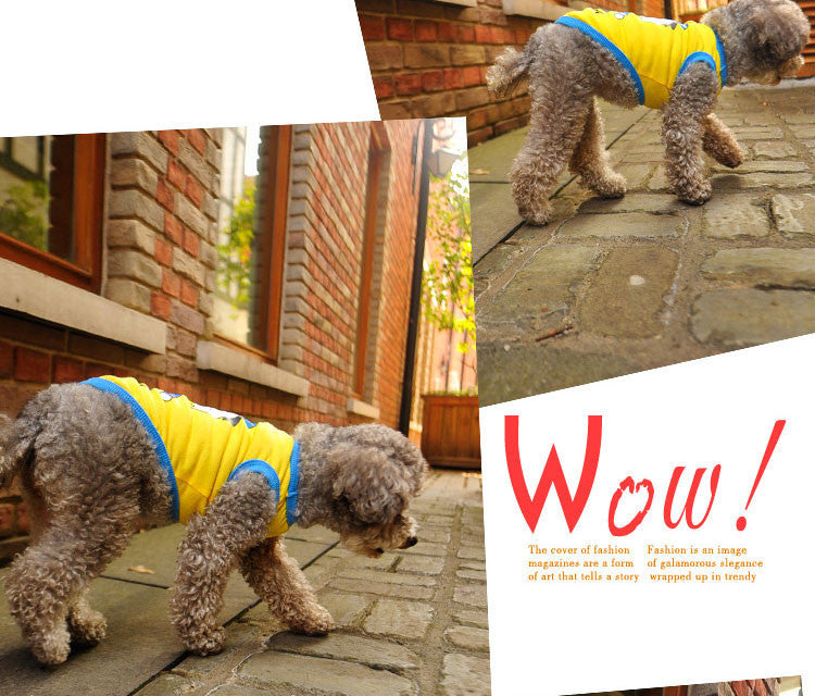 2015 New Pet Dog Clothes Cotton Sportwear Vest Cool Clothes Dog T-shirt for dogs Small Dog Cat Pet Clothes Vest T Shirt