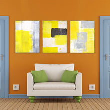 Load image into Gallery viewer, Hand Painted wall art yellow abstract canvas painting pot art modular paintings home decor unique gift illustrations
