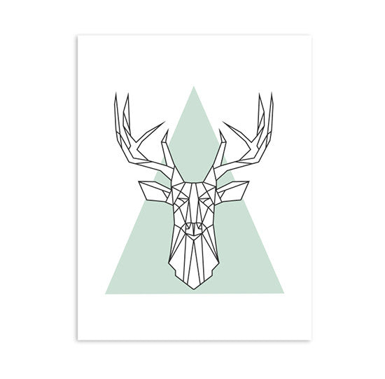 Simple Style Canvas Art Print Painting Poster, Deer Head Wall Pictures For Home Decoration, Wall Decor YE139