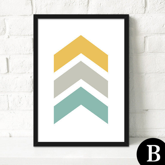 Modern Paintings Geometric Triangles Printable Art Wall Pictures Canvas Art Poster Cuadros Oil Painting Wall Decor No Frame