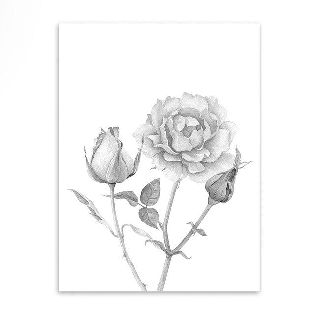 Vintage Rose Flower Canvas Art Print Painting Poster,  Wall Picture for Home Decoration,  Wall Decor CM030-1