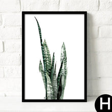 Load image into Gallery viewer, Watercolor Tropical Plant leaves Canvas Art Print Poster , Nordic Green Plant leaf rural Wall Pictures for Home Decoration
