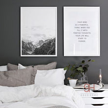 Load image into Gallery viewer, Nordic Style Mountain Canvas Art Print Painting Poster, Wall Pictures for Home Decoration, Wall Decor BW002
