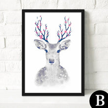 Load image into Gallery viewer, Modern Vintage Retro Animal Deer Head Skull Feather A4 Art Prints Posters Dream Catcher Wall Picture Canvas Painting Home Decor
