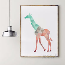Load image into Gallery viewer, Geometric Giraffe Canvas Art Print Painting Poster,  Wall Pictures for Home Decoration, Home Decor 237-11-3
