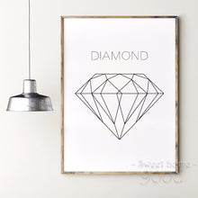 Load image into Gallery viewer, Geometric Diamond Canvas Art Print Painting Poster,  Wall Pictures for Home Decoration, Home Decor YE100
