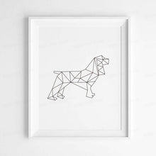 Load image into Gallery viewer, Geometric Dog Canvas Art Print Poster, Wall Pictures for Home Decoration, Wall Art Decor FA221-11
