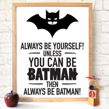 Load image into Gallery viewer, Batman Quotes Canvas Art Painting on Canvas, Poster Oil Painting by Numbers Wall Pictures for Living Room, No Frame
