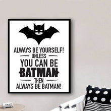 Load image into Gallery viewer, Batman Quotes Canvas Art Painting on Canvas, Poster Oil Painting by Numbers Wall Pictures for Living Room, No Frame
