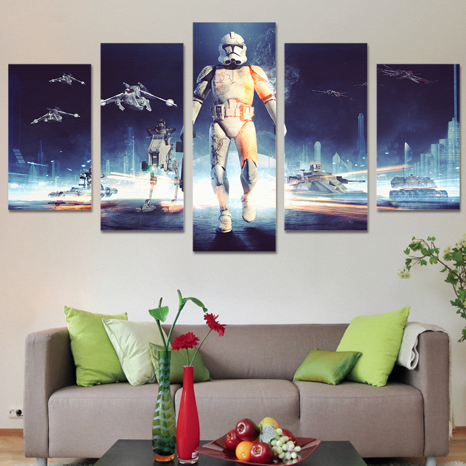 HD Printed 5 piece star wars canvas wall art painting livingroom decoration print poster picture canvas Free shipping/ny-2616