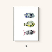 Load image into Gallery viewer, Cat Fish Modern Nordic Animal Paintings Art Prints Posters Cartoon Wall Pictures Canvas Painting For Kids Room Decor
