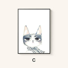 Load image into Gallery viewer, Cat Fish Modern Nordic Animal Paintings Art Prints Posters Cartoon Wall Pictures Canvas Painting For Kids Room Decor
