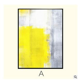 Hand Painted wall art yellow abstract canvas painting pot art modular paintings home decor unique gift illustrations
