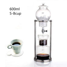 Load image into Gallery viewer, 600ML large capacity stainless steel frame glass ice drip pot / high quality drip coffee maker ice drip coffee filters tool
