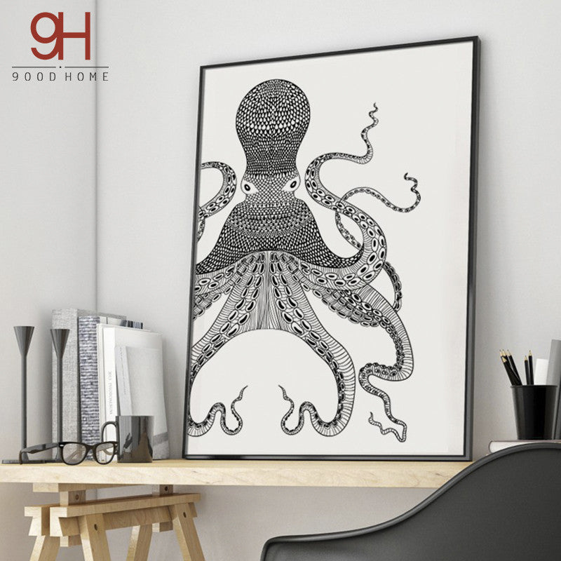 Octopus Canvas Art Print Poster, Wall Pictures for Home Decoration, Wall Decor YE153