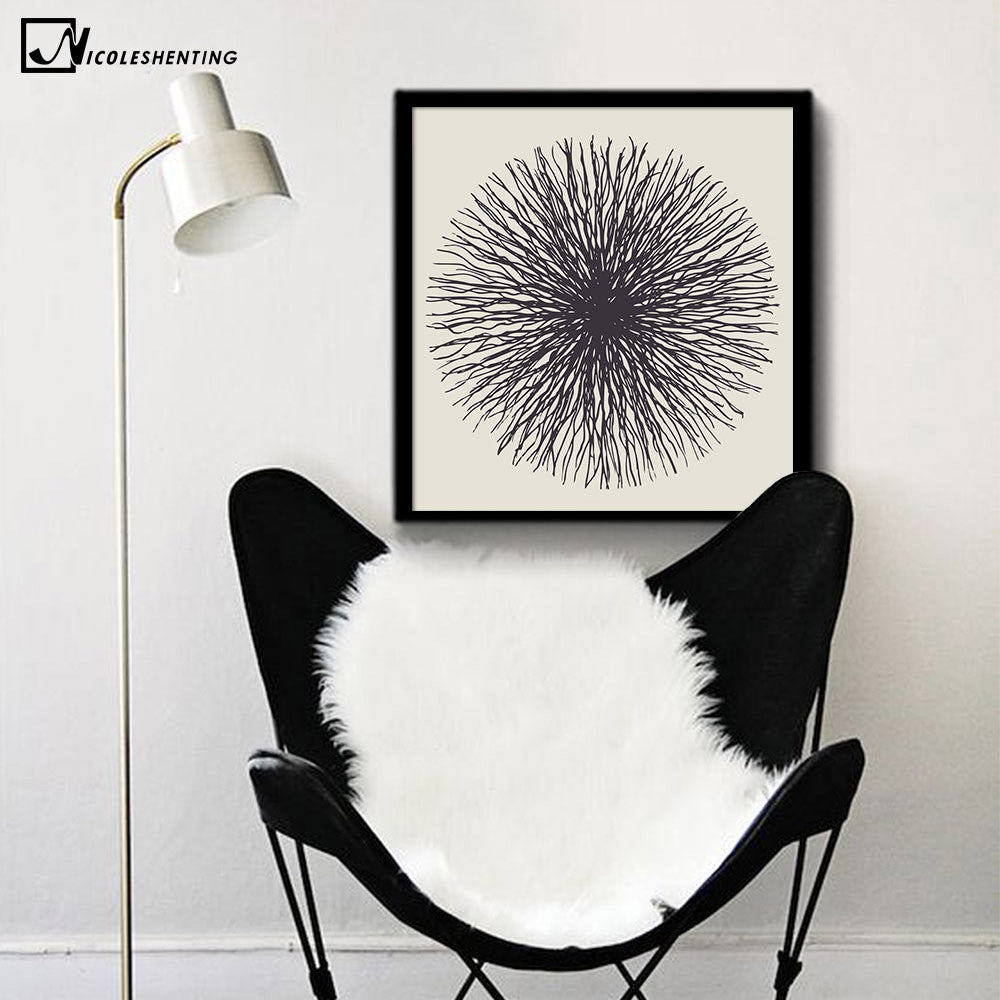 NICOLESHENTING Grain of Wood Art Canvas Poster Minimalist Painting Abstract Picture Print Modern Home Living Room Decoration