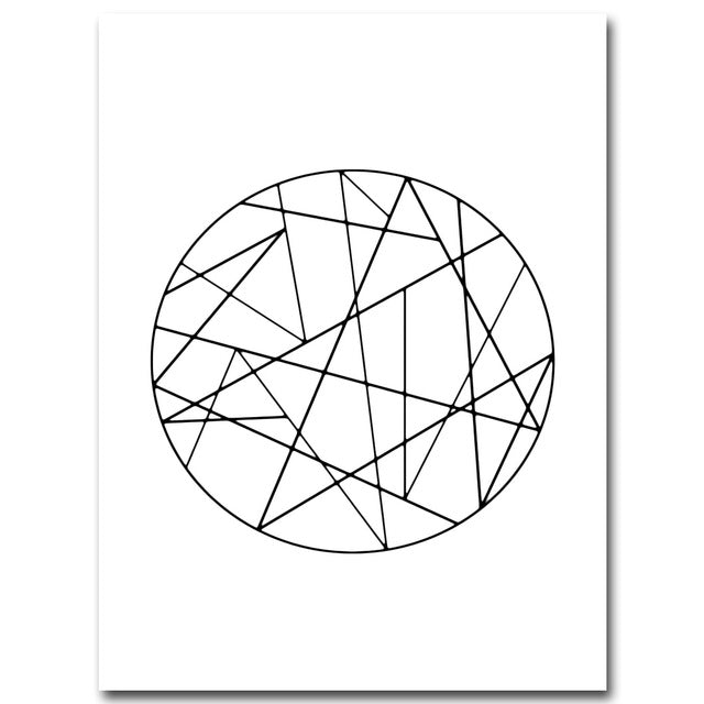 NICOLESHENTING Nordic Art Geometry Motivational Canvas Poster Minimalism Abstract Wall Picture Modern Home Room Decoration