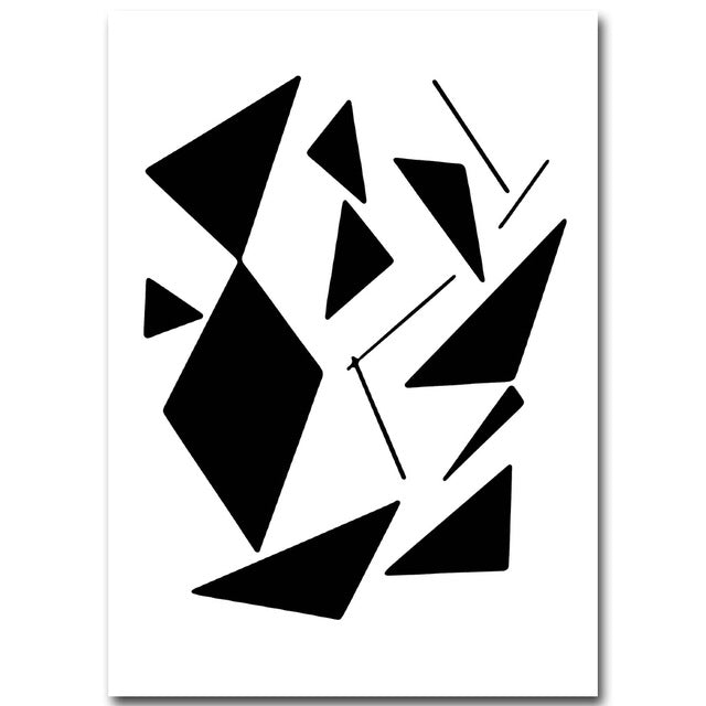 NICOLESHENTING Geometry Abstract Minimalist Canvas Poster Print Black White Nordic Art Picture Painting Modern Home Decoration