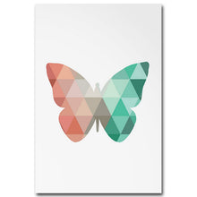 Load image into Gallery viewer, NICOLESHENTING Colorful Geometry Animal Deer Butterfly Minimalist Art Canvas Poster Painting Wall Picture Modern Home Decoration
