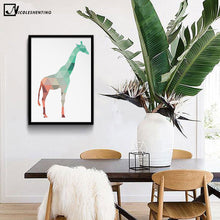Load image into Gallery viewer, NICOLESHENTING Colorful Geometry Animal Deer Butterfly Minimalist Art Canvas Poster Painting Wall Picture Modern Home Decoration

