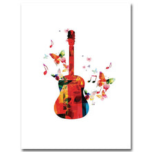 Load image into Gallery viewer, NICOLESHENTING Watercolor Palm Guitar Shoes Abstract Art Canvas Poster Minimalist Painting Wall Picture Modern Home Room Decor
