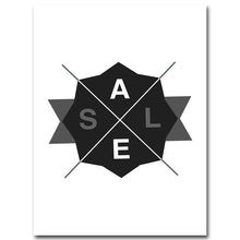 Load image into Gallery viewer, Crow Deer Geometry Abstract Poster Minimalist Art A4 Canvas Painting Black White Wall Picture Print Modern Home Room Decor C213
