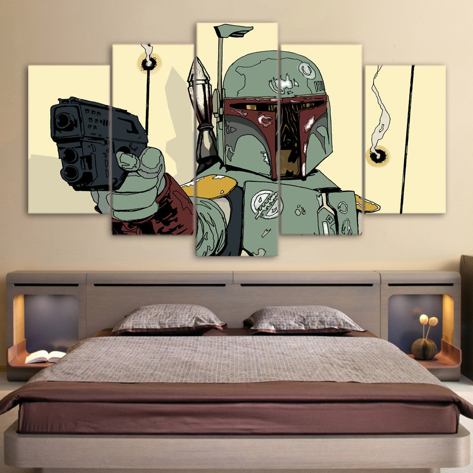HD Printed Star Wars Comics 5 piece picture Painting wall art room decor print poster picture canvas Free shipping/ny-1273