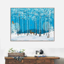 Load image into Gallery viewer, Modern Fashion Animal Forest snow deer Large Art Print Poster Hippie Wall Picture Canvas Painting No Frame Room Home Decor PP127
