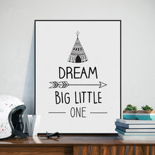 Load image into Gallery viewer, Art Print Poster Black White Nordic Minimalist Typography Nursery Wall Canvas Painting Kid Room Decor Painting PP087
