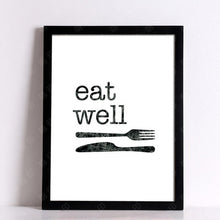 Load image into Gallery viewer, Wall poster eat well but firsr coffee Quote Canvas Art Print Poster Wall Pictures for Home Decoration Frame not include
