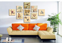 Load image into Gallery viewer, 9 Piece Animal Wall Art Canvas Painting Wall Pictures For Living Room Birds And Flowers Cuadros Decoration Picture 2016 No Frame
