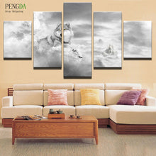 Load image into Gallery viewer, PENGDA Modern Frames 5 Panel Animal Wolf Canvas Painting Home Decor For Living Room Canvas Art Printed On Canvas Wall Picture
