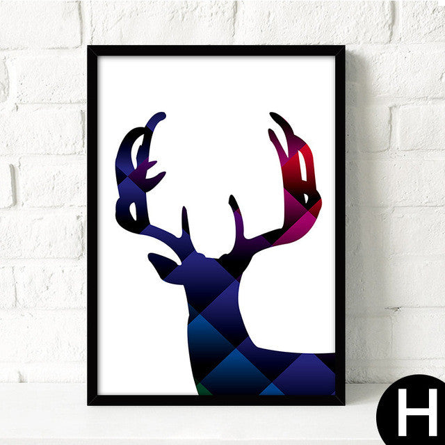 Art Picture black and white Canvas Prints wall art Modern painting Home Decorative Abstract minimalist Deer Paintings