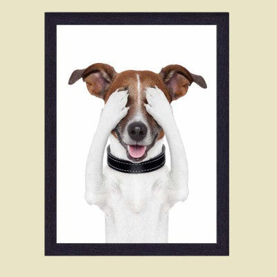 Gentleman dog Canvas Painting Wall Art Decorative Pictures Modern Rectangle Canvas Art Print Poster for coffee Beer bar