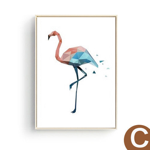 Canvas Painting Polar Bear Flamingo Canvas Painting Pictures On The Wall For Home Decoration Canvas Poster Decorative Picture