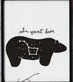 Black White Kawaii Animals Bear A4 Art Prints Poster Nursery Wall Picture Canvas Painting Kids Room Decor No Frame