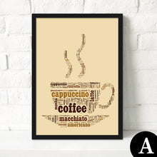 Load image into Gallery viewer, Canvas Print Painting Artwork, Cafe styles Coffee Beans Panels/Set Wall Art Picture/Photo Gift for Coffee Shop
